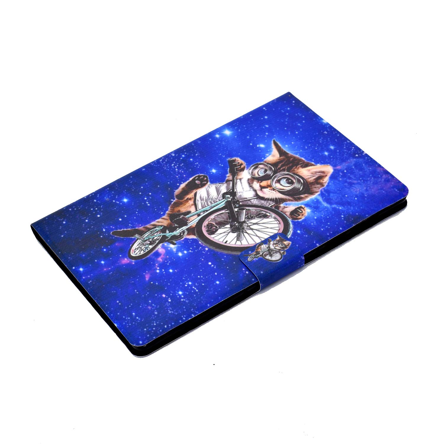 Succtopy Custodia per Huawei MatePad T10S/T10 2020, PU Cover Tablet T10 9.7 AGR-L09 AGR-W09 Protettiva Slim Smart Protettiva Case Huawei T10S 10.1 AGS3-L09 AGS3-W09,Gatto in Bicicletta