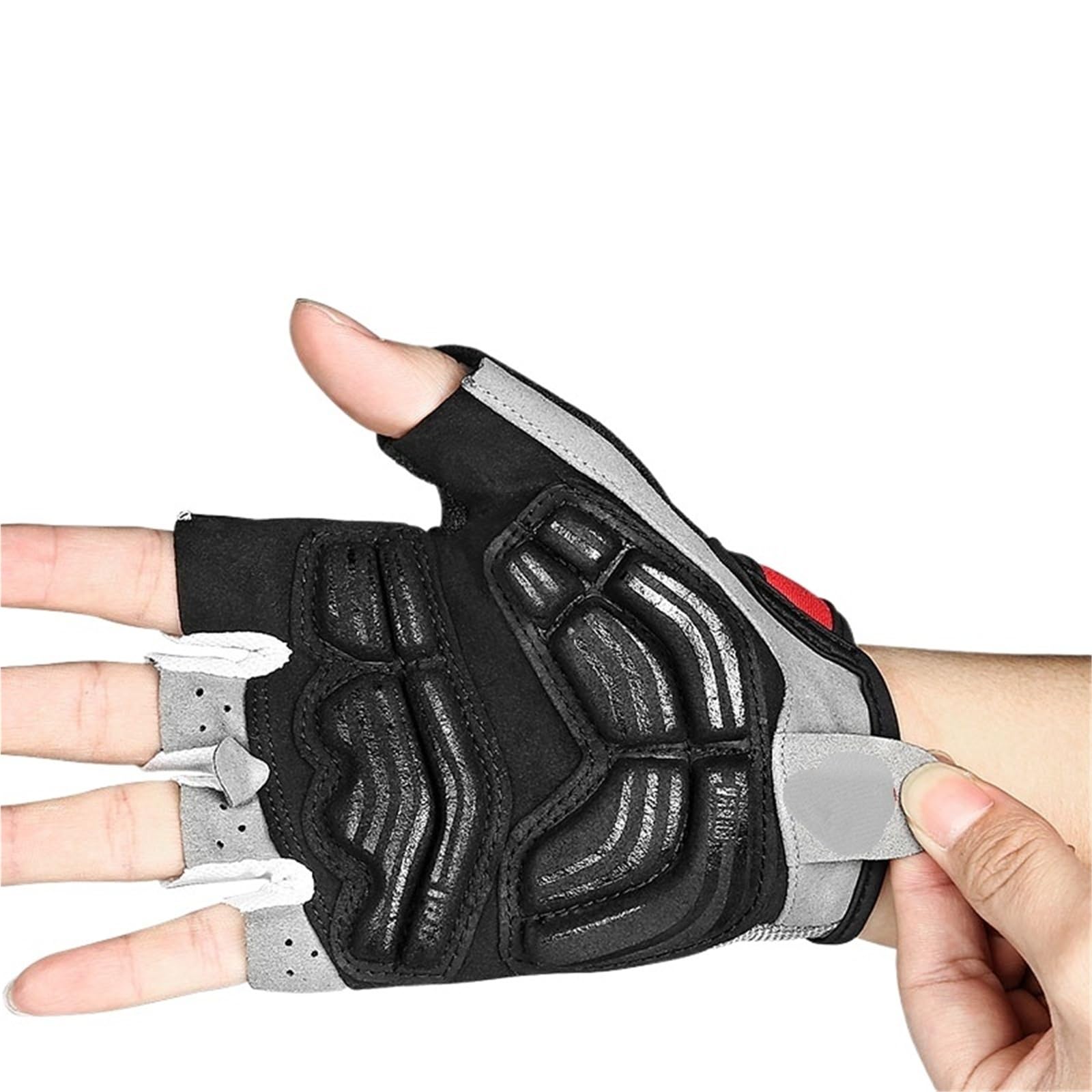 Guanti da ciclismo con cuscinetto in gel antiurto a mezze dita, per uomini e donne, compatibili per sport giganti, estivi e mountain bike e fitness
