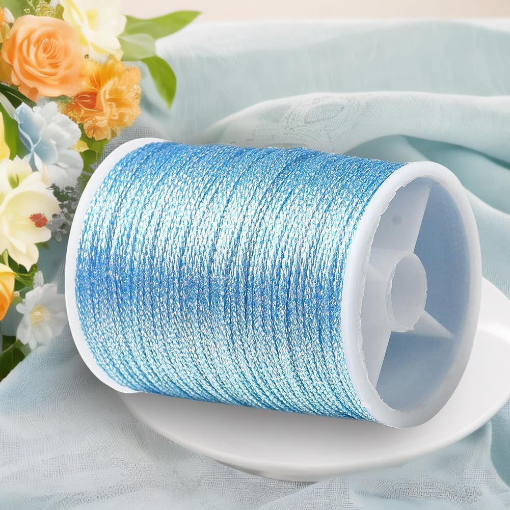 12 Colors 240M Polyester Thread Set Kumihimo Cords Metallic Beading 6Ply Chinese Knotting Macrame Wind Chime Strings for Jewelry Making Threads Sewing Stitching Friendship Bracelet Necklace - Image 3