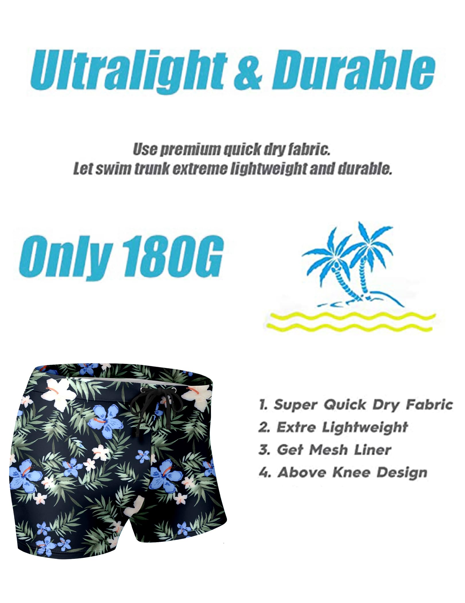COOFANDY Swim Briefs Style de Coffre Homme