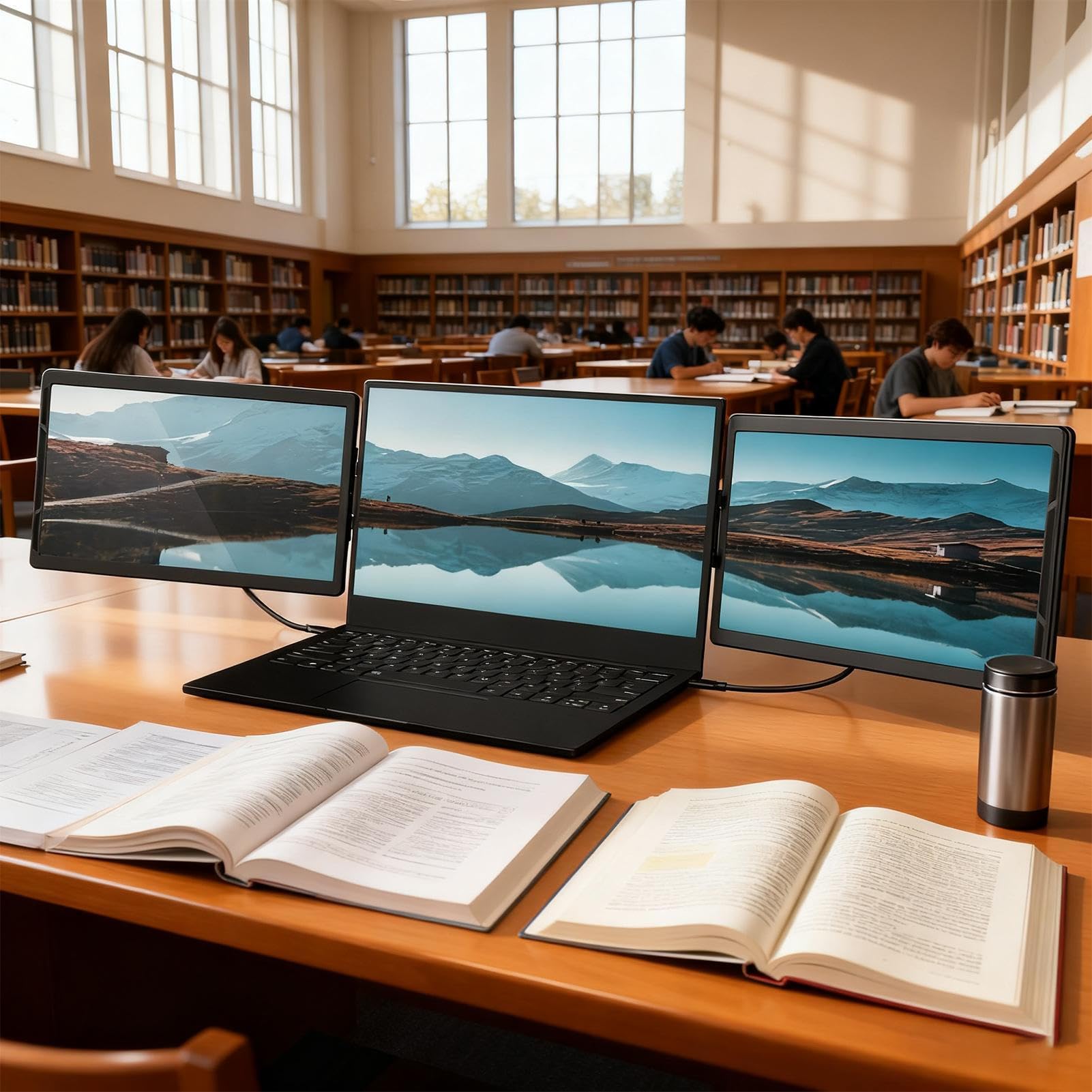 Monitor Portatile per Laptop Con Porta USB Esterno Portatile | Accessorio Doppio Monitor Per Laptop Per Viaggio Scrivania Conferenza Campeggio Ufficio Casa Business Studio Lavoro Studenti
