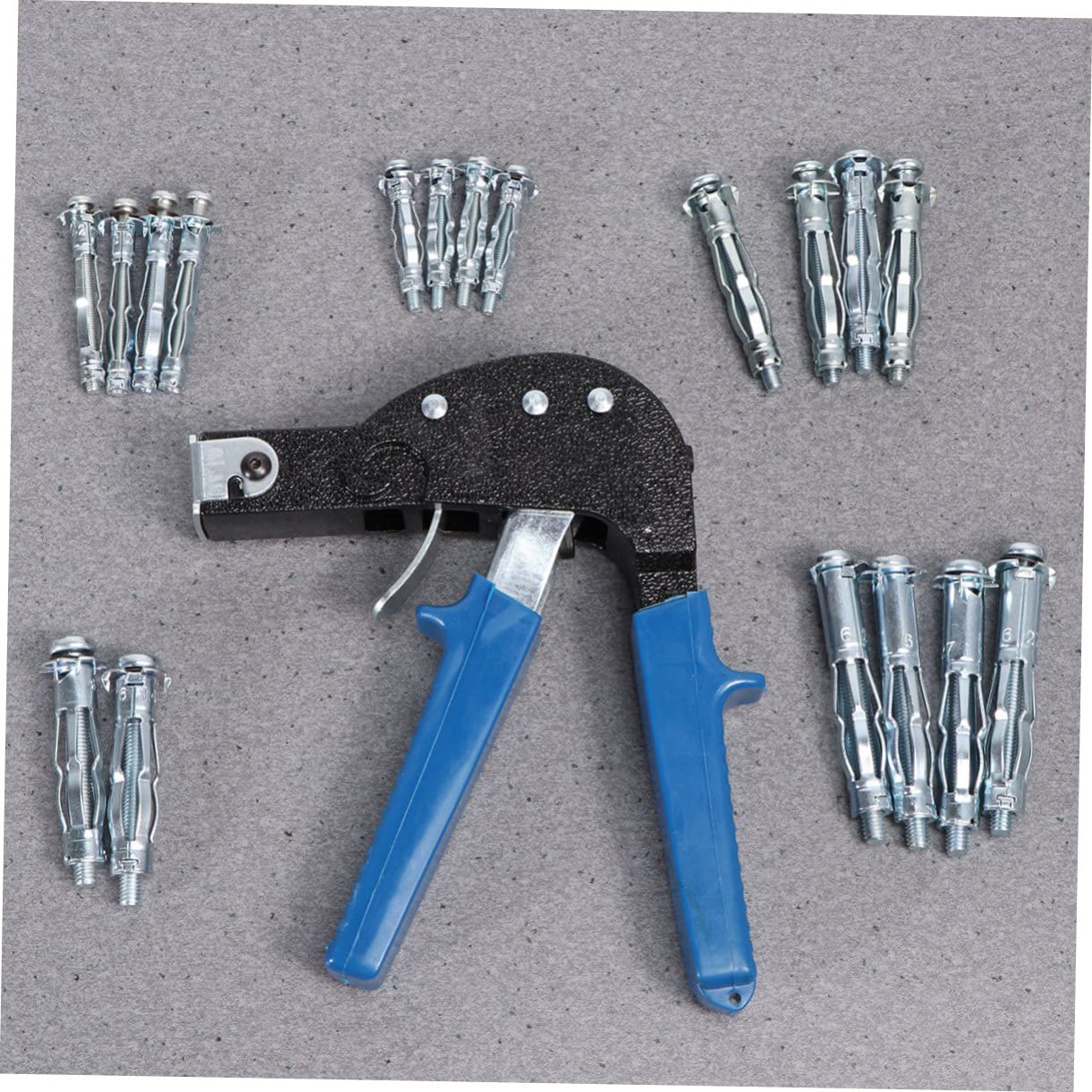 MUCKLILY Plasterboard Plug Fixing Screw Set 19pcs Heavy Duty Drywall Anchors Setting Tool Kit
