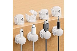 Cable Clips 8 Pack - Phone Charger Holder for Nightstand