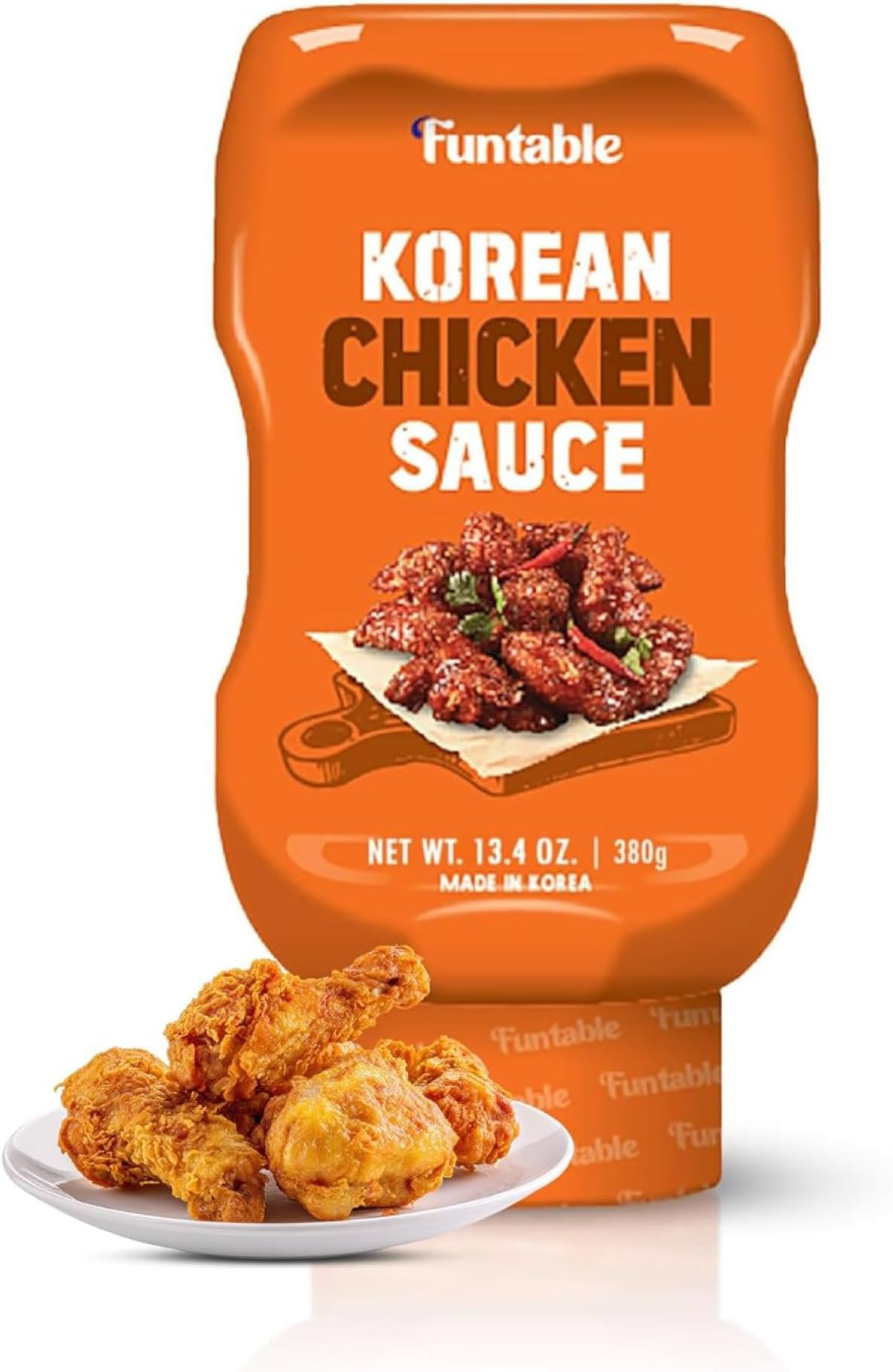 Funtable Korean Fried Chicken Sauce - Sweet, Spicy & Tangy, 13.4 oz