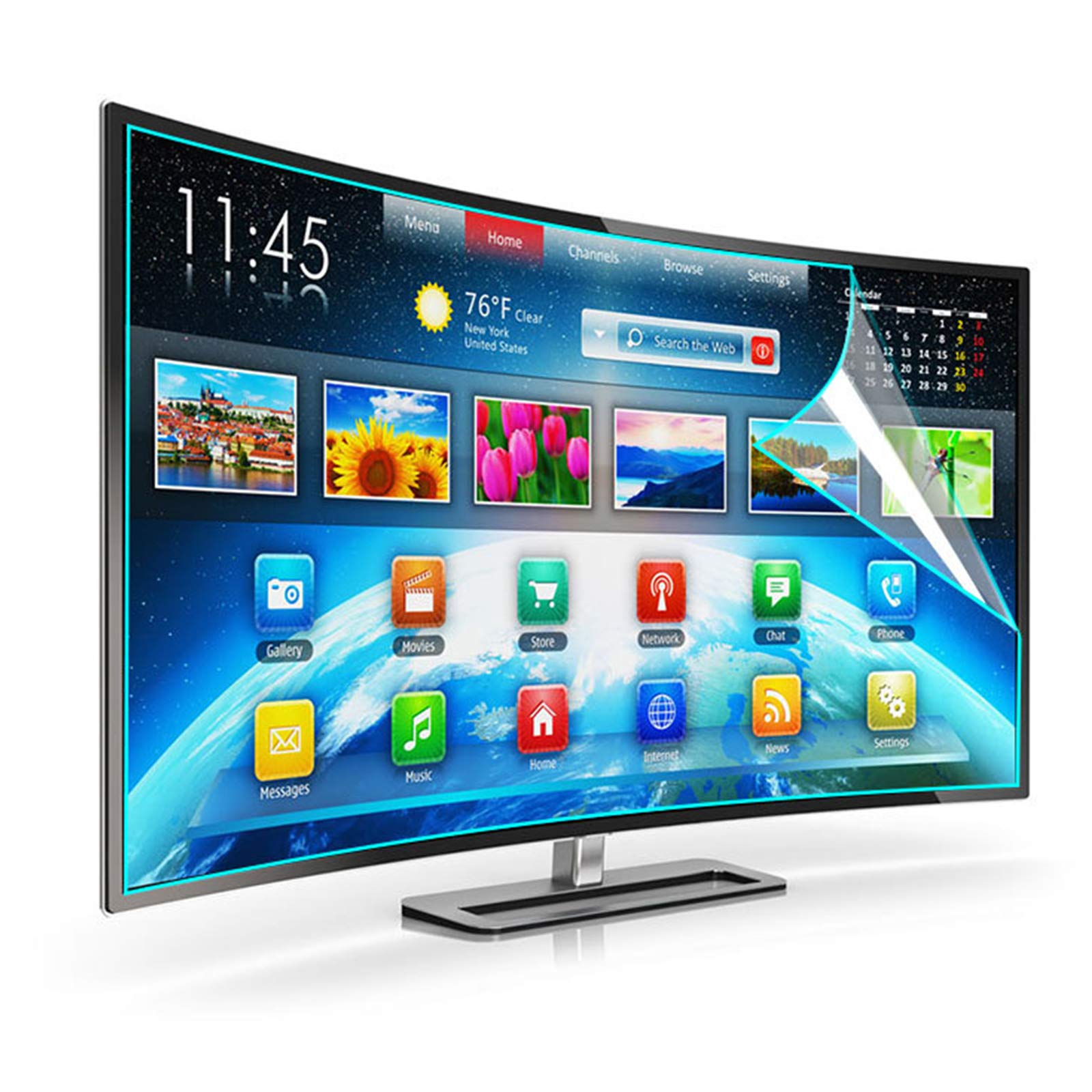 Anti Riflesso Protezione per Schermo TV per TV da 32-65 Pollici, Pellicola Anti Luce Blu Aiutarti A Dormire Meglio, per Sharp, Sony, Samsung, Hisense, LG Etc,32"(698 * 392)