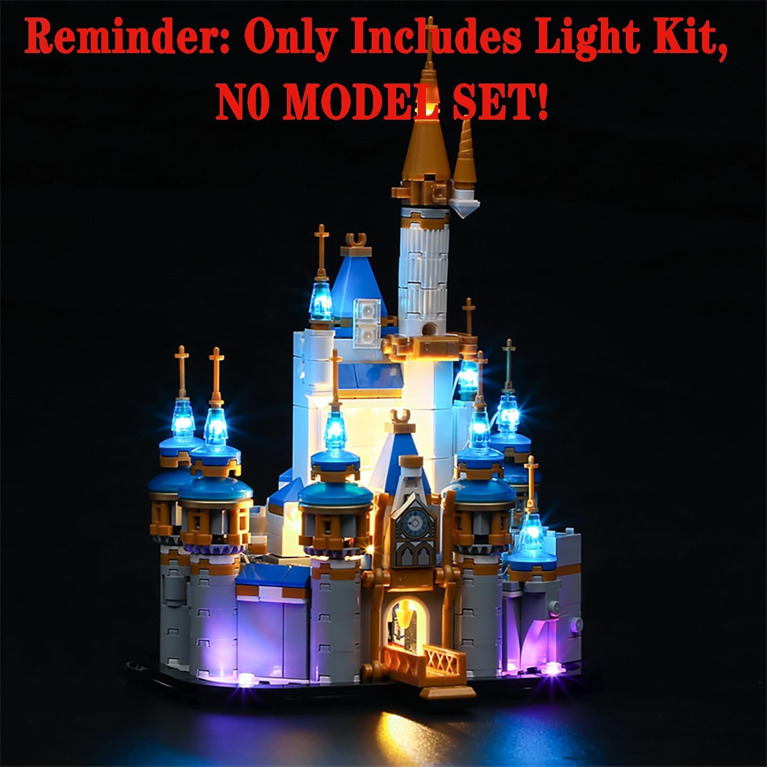 LED Light Set Compatible with Lego 40478 Mini Disney Castle Building Blocks Model - Model Set NOT Included