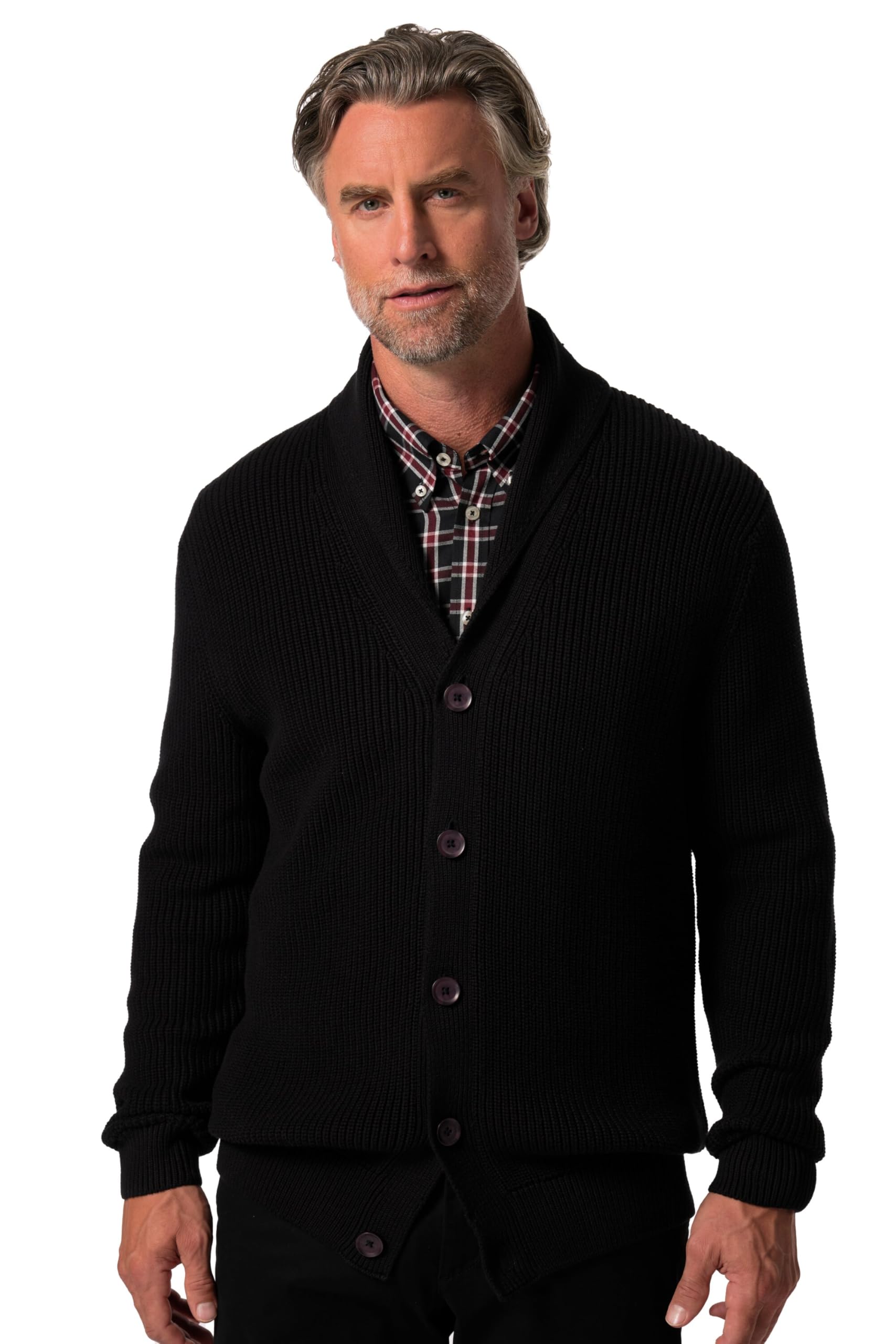 Boston Park Herren große Größen Übergrößen Menswear L-8XL Strickjacke, Schalkragen 832868