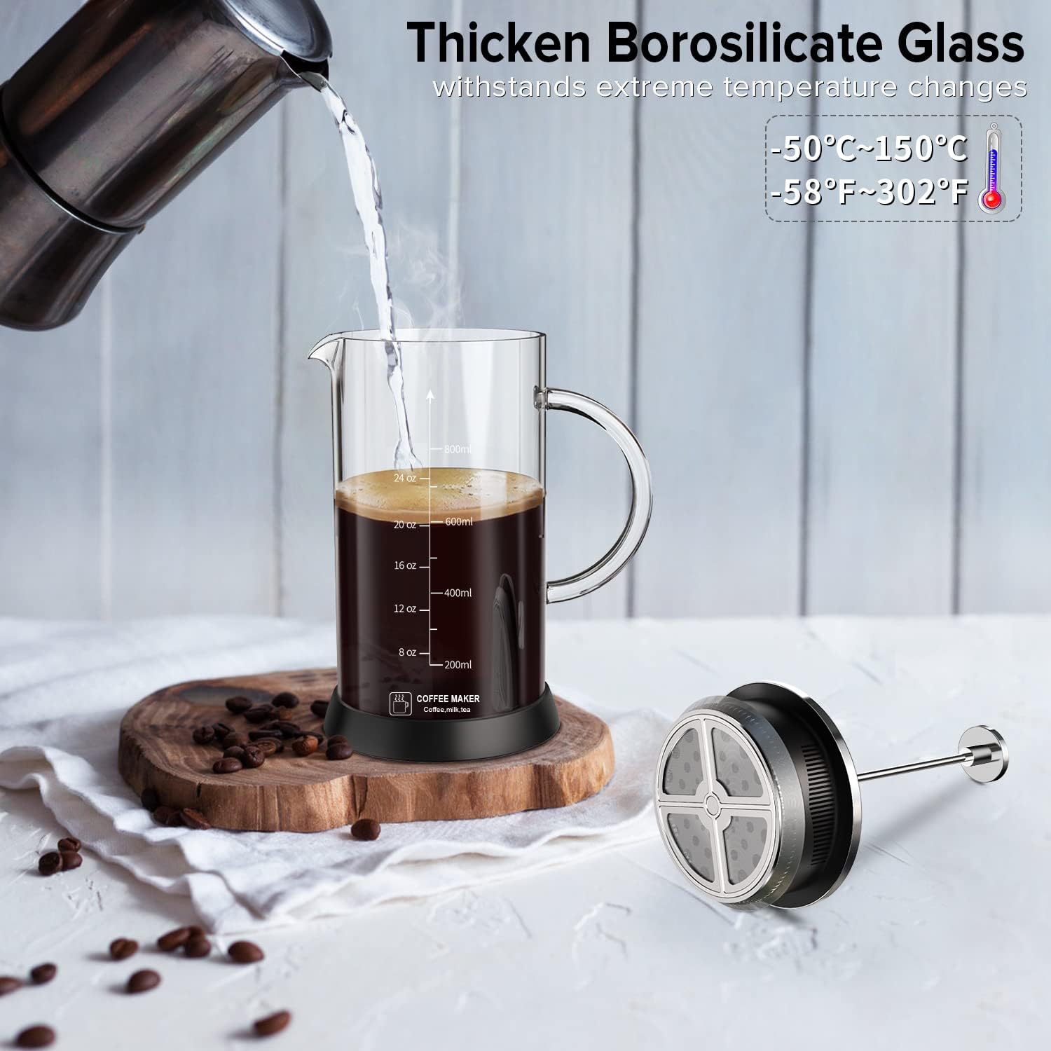 Buy QUQIYSO French Press Coffee Maker 
