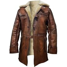 SpazeUp Bane Coat Knight Rises Tom Shearling Leather Coat Hardy Winter Ginger Swedish Brown Trench جلد منفضة معطف