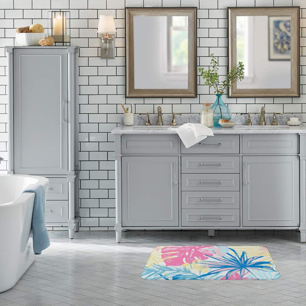 Homeponnew Tappetino Da Bagno Ultra Morbido In Pile Di Corallo – Antiscivolo, Assorbente, Lavabile In Lavatrice, Grigio Scuro 40x60 Cm