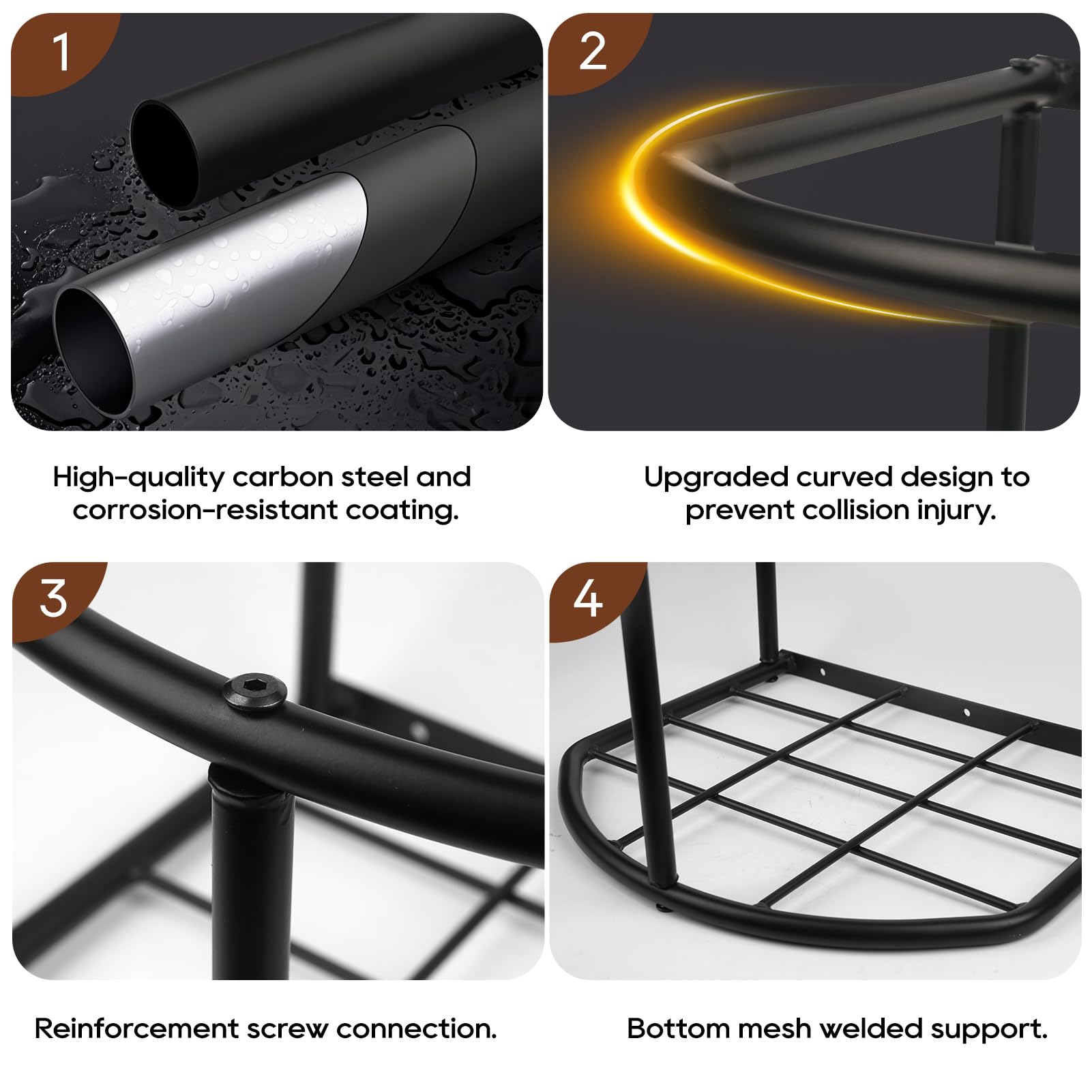 Soporte de cubo para alimentación de caballos, soporte de cubo de agua y alimentación de 5 galones para caballos, cubo de agua de metal resistente para montaje en pared y soporte para cubo
