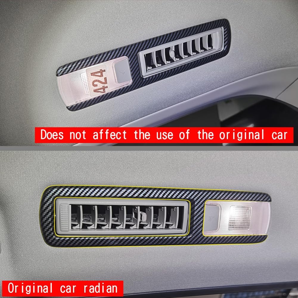 for Grand Highlander 2024 2025 Second and Third Row air Vent Frame 4 Pieces ABS Material Anti-Scratch and wear-Resistant Adhesive Backing Grand Highlander Accessories (Wood Grain)