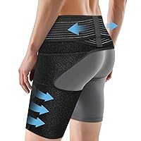 Vista 1 de Hip Brace for Women & Men, Sciatica Pain Relief Devices, Adjustable Compression Wrap Support for Arthritis, Pulled Thigh, Hip Fleхоr Strain, Groin