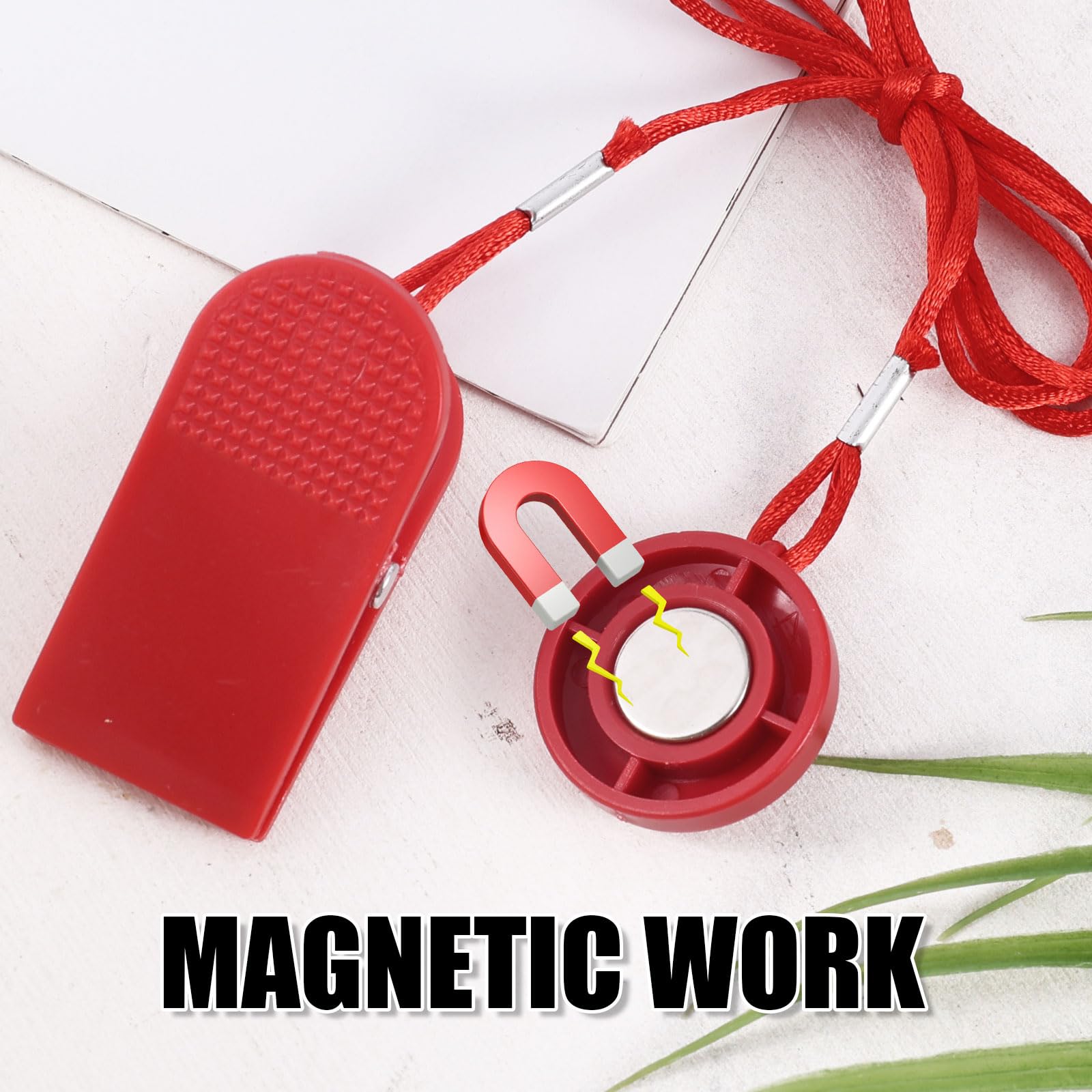 Uniwersalny Magnetyczny Klucz Bezpieczeństwa do Bieżni, Magnetyczny Wyłącznik Bezpieczeństwa Okrągły Klucz Zamienny do Bieżni do Większości Bieżni i Maszyn do Biegania Awaryjnego Zatrzymywania