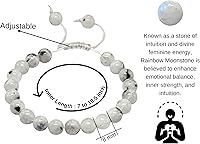 Vista 207 de Amazing Gemstone Crystal Bracelet for Women Men's Gifts - Protection Healing Crystal Bracelet - 8mm Gemstone Beaded Adjustable Bracelet Pulseras
