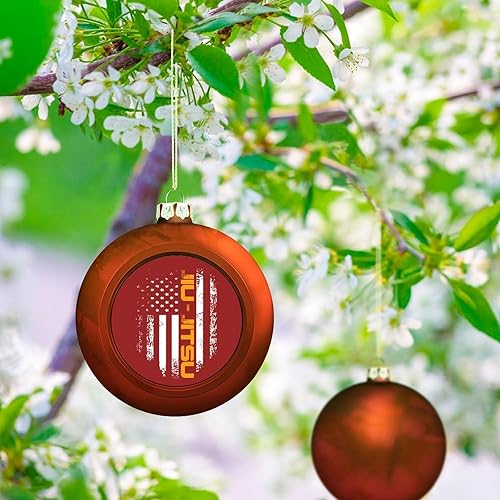 Miniatura 3 de Jiu Jitsu - Adornos de bola de Navidad con bandera de Estados Unidos, esferas colgantes, manualidades, colgante para Navidad, boda, fiesta,