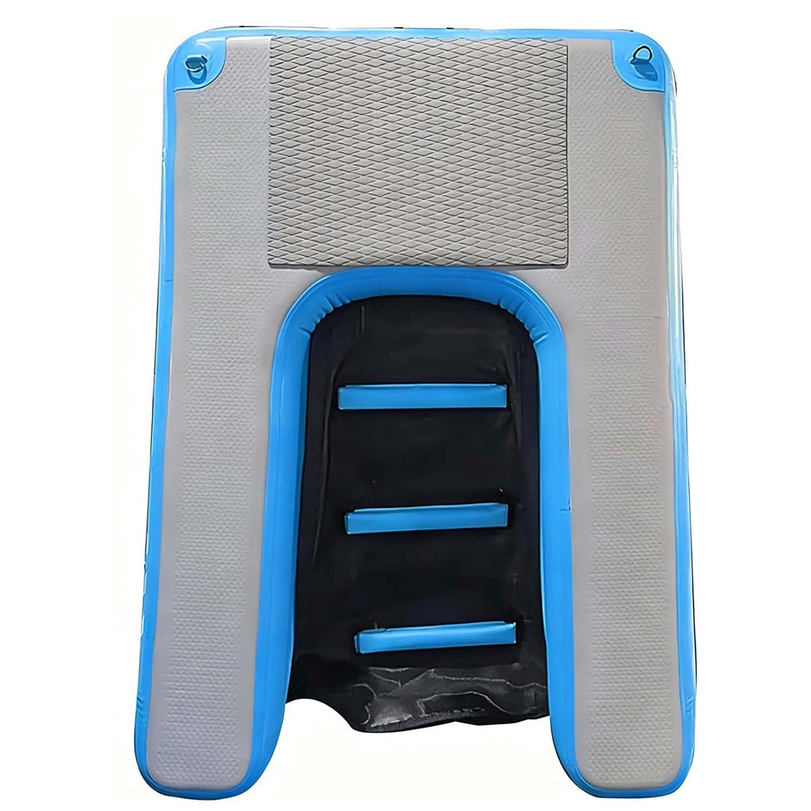 Inflatable Dog Swimming Ladder, Portable Dog Water Ramp, 150×100×10cm, 80kg Capacity, High Density Trampoline Fabric, Complete Accessories, Easy Storage, For Family Outdoor Use(Blue)