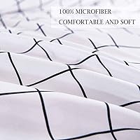 Vista 4 de Nanko Juego de funda de edredón tamaño King, 3 piezas, 104 x 90 pulgadas, geométrica, fresca, ligera, de microfibra, suave, funda de edredón de lujo