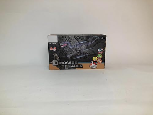 Miniatura 9 de FRUSE Juguetes de dinosaurio jurásico con control remoto para niños, juguete de robot de dinosaurio velociraptor de 2.4 Ghz, luz LED, para caminar,