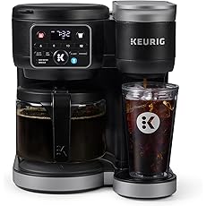 Keurig K-Duo Single Serve K-Cup Pod & Carafe Coffee Maker, with Multiple Brew Sizes, 60oz Removable Reservoir, Programmable Auto Brew Carafe, (Gen 1), Black