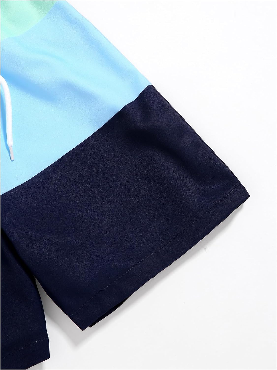 Verdusa Boy's Color Block Swim Trunks Drawstring Waist Beach Shorts Vacation Outfits