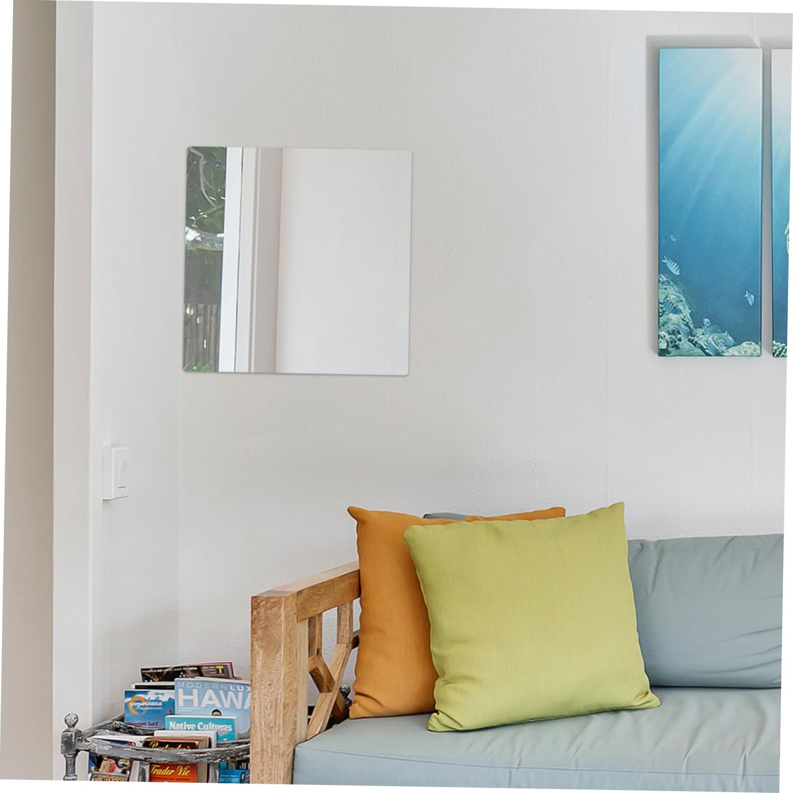 4 Stück Teiliges Selbstklebendes Acryl spiegelfliesen Leichter Flexibler Wandspiegel für Badezimmer und Home Gym Einfache Montage ohne Werkzeug Hochauflösende Dekoration mit