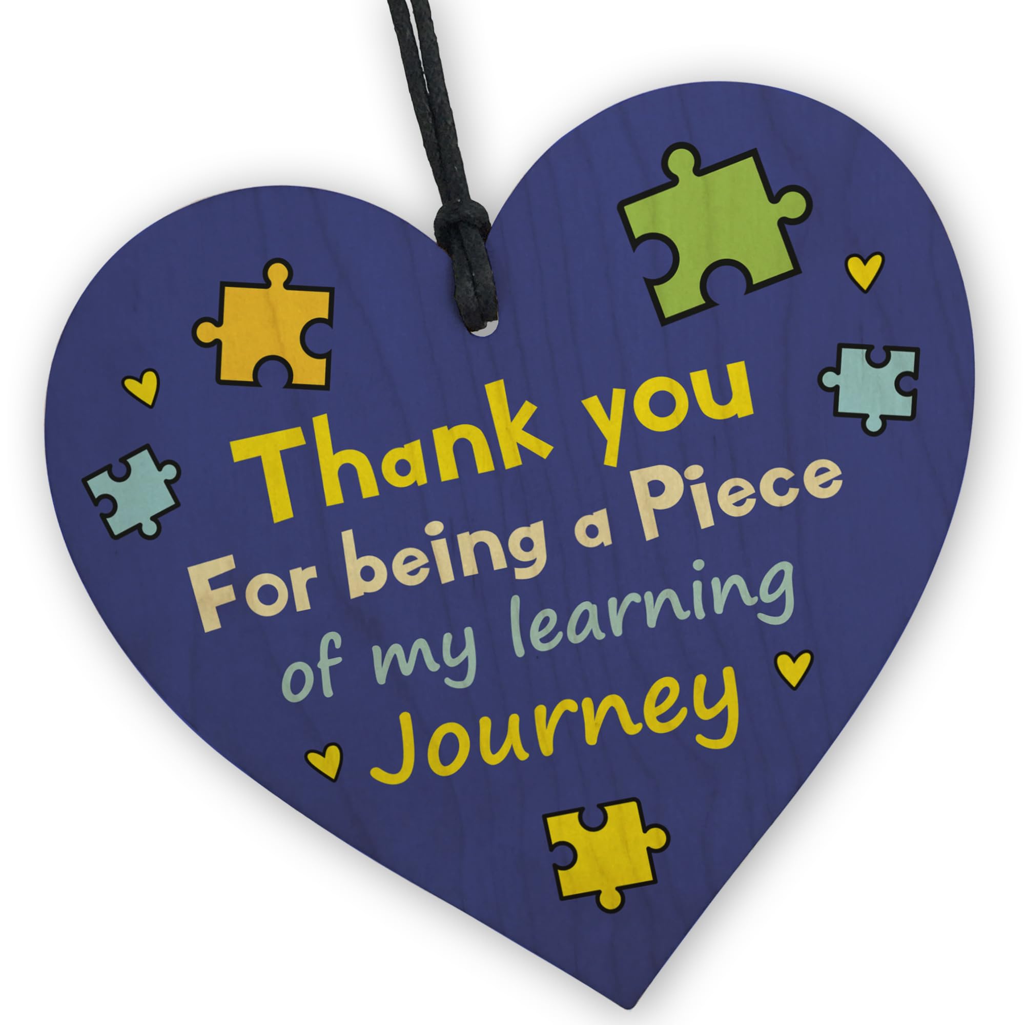 Red Ocean Best Teacher Gifts For Women - Thank You Gifts For Teachers - Wooden Hanging Heart - Gift For Teaching Assistant, TA, Mentor, Tutor, Nursery Teacher