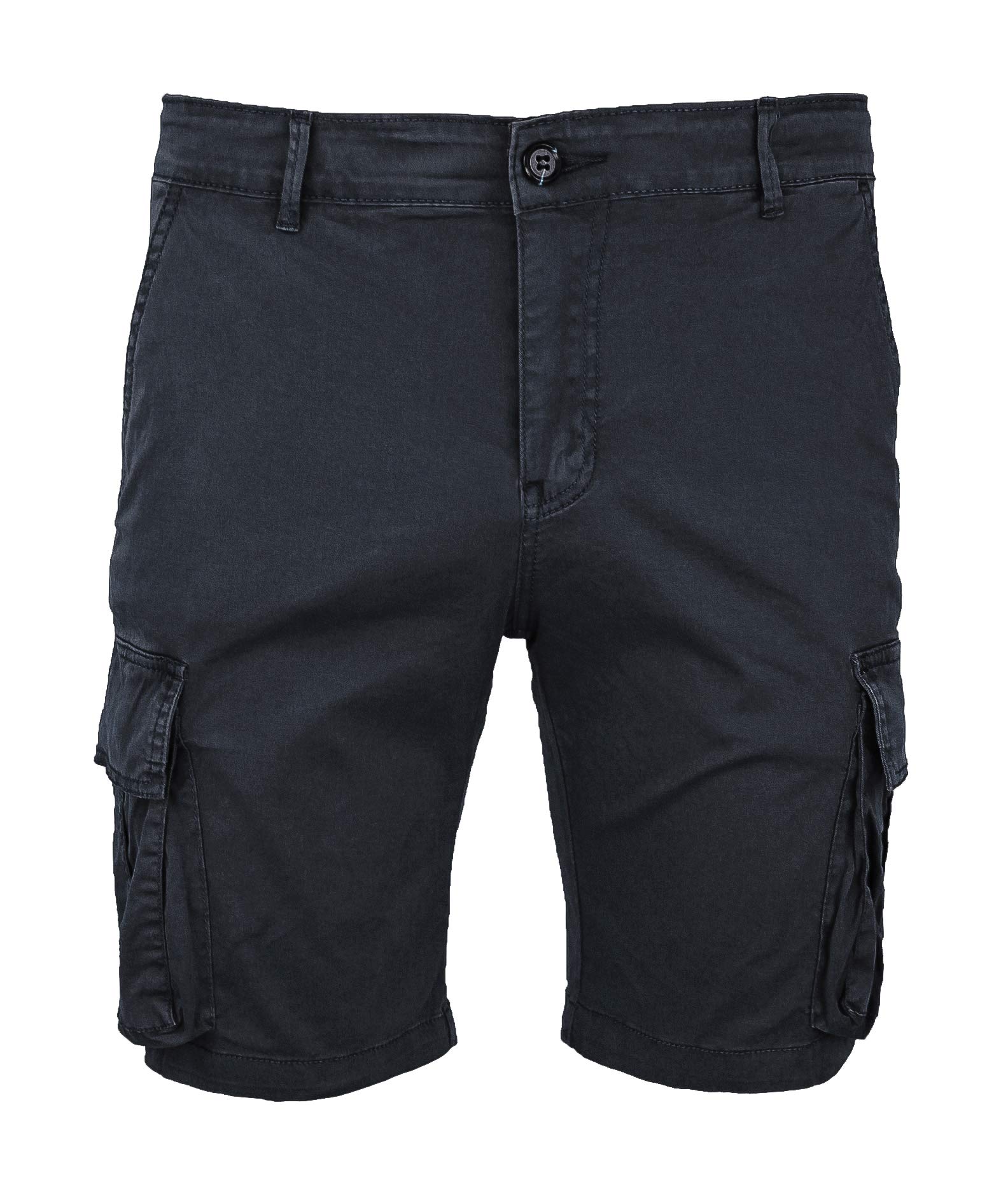 Evoga Jeans Pantaloni Corti Uomo Cargo Slim Fit Casual Denim