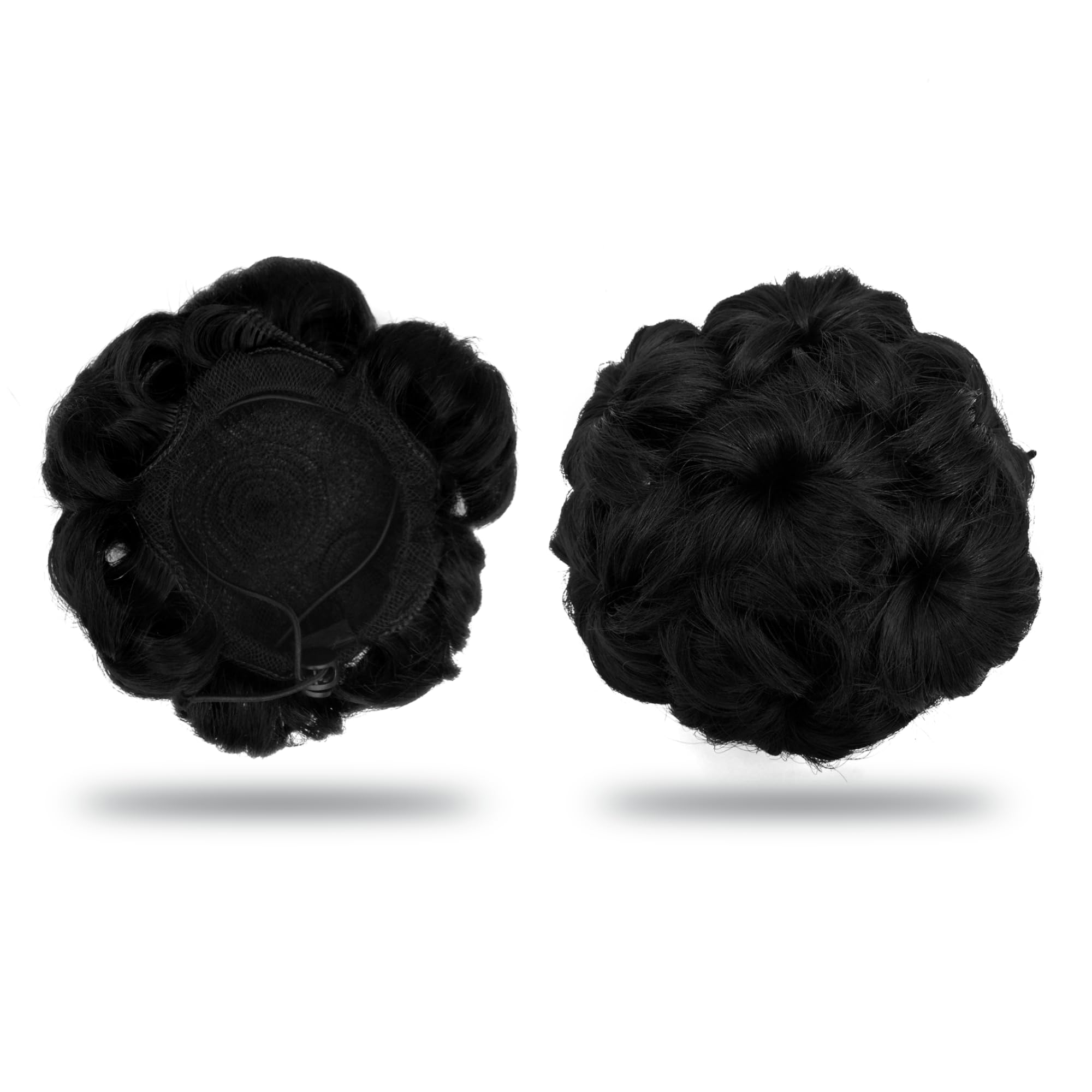Sanas Hair Buns for Women 1Pc Hair Extensions for Girls Hair Accessories for Ladies Hair Wig Synthetic Clip In Hair Extensions Juda Hair Bun Artificial Hair Scrunchies 1Pc (Black)-picture-42