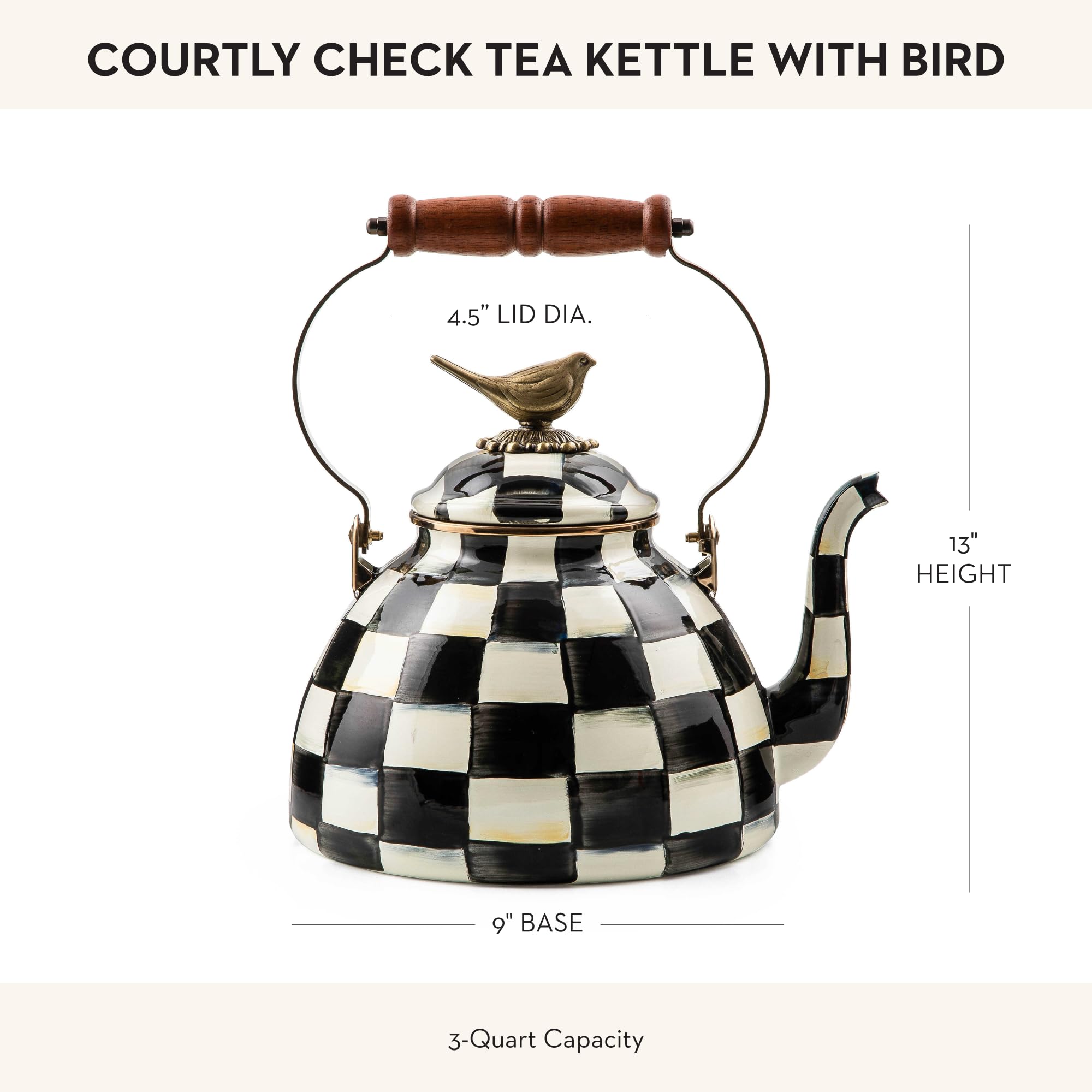 マッケンジーチャイルズ/マッケンジーチャイド コートリーチェック  ケトル Amazon.com: MACKENZIE-CHILDS Enamel Tea Kettle, Cute Kitchen