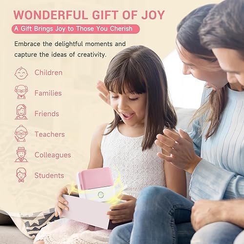 Miniatura 6 de Mini impresora, impresora térmica portátil, impresora de calcomanías, impresora inalámbrica sin tinta, impresora de fotos de bolsillo Bluetooth para