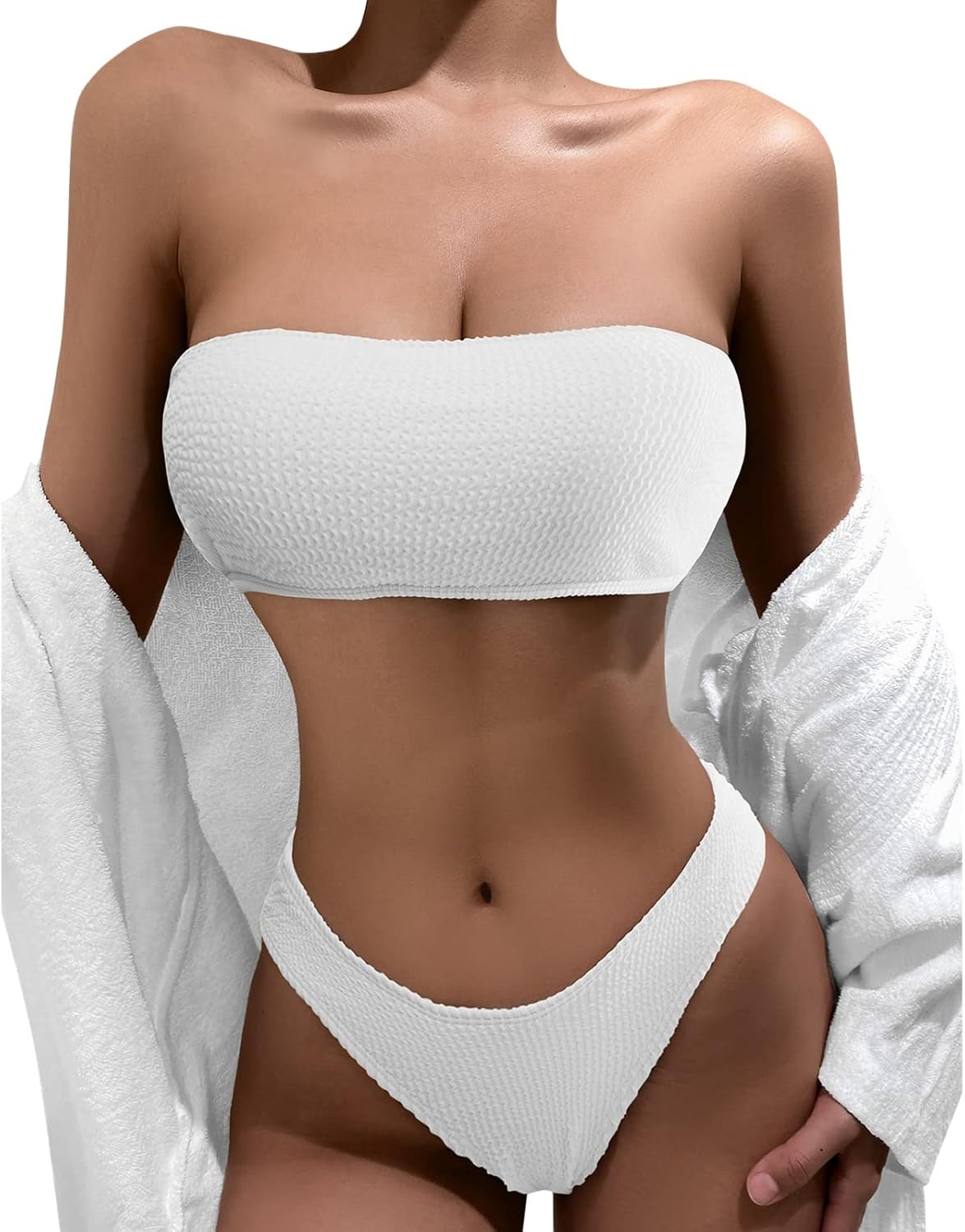 Swimsuit Women Tops by Bra Size Womens 2 Piece Bathing Suit Tropical Bandeau Plus Size Push up Swimsuits for : Sports & Outdoors