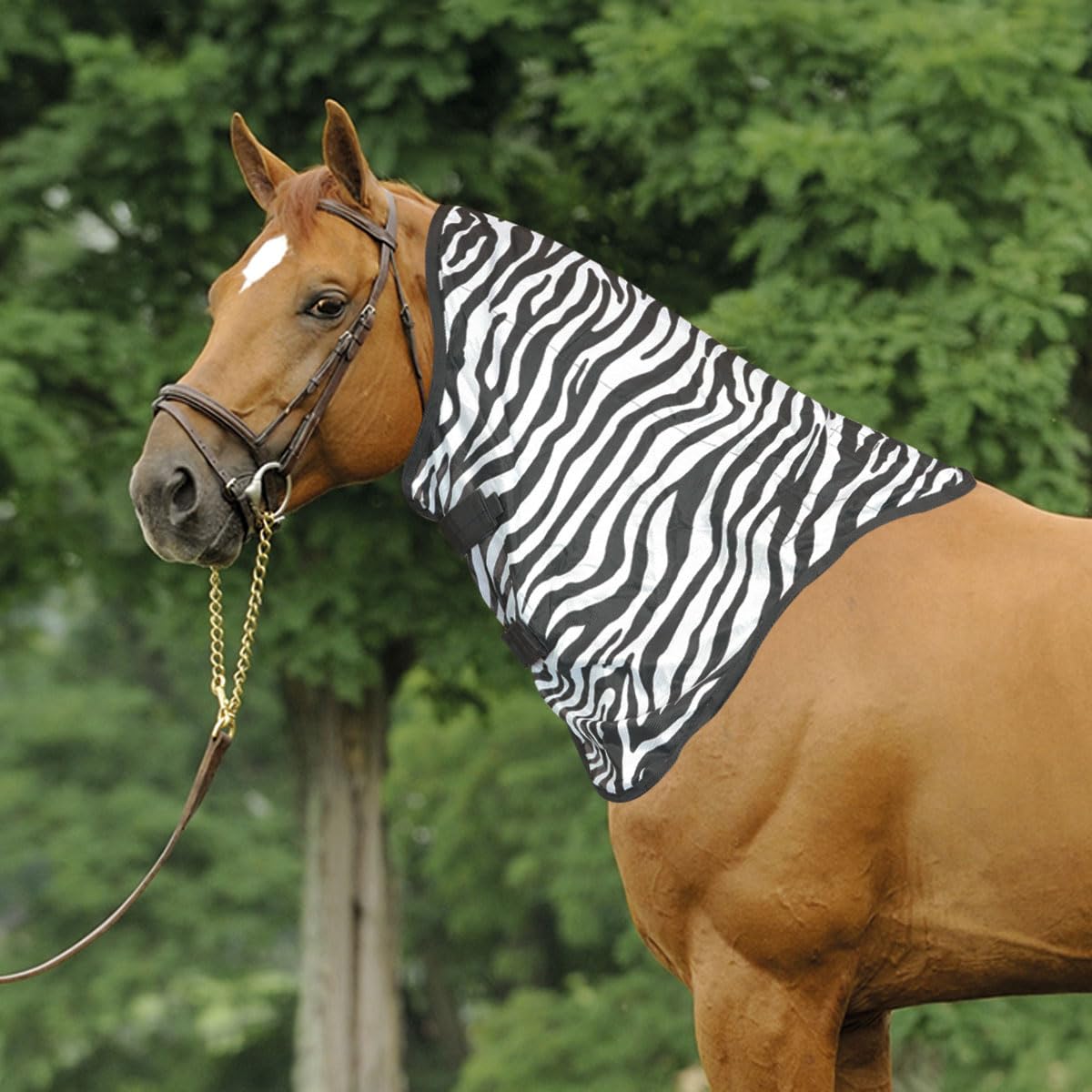 Col en maille anti-mouches Horses au pré : profitez d'un été serein avec votre cheval