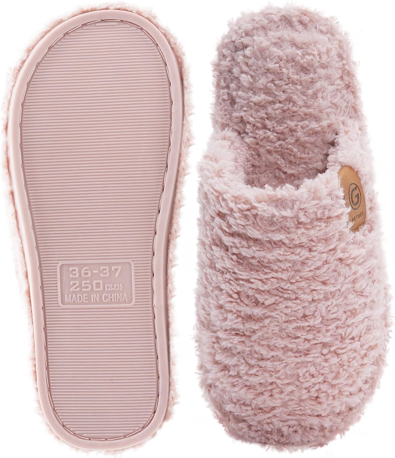 Slippers for Women Fuzzy House Slippers with Memory Foam Slip-on House Shoes Warm Cozy Cashmere Slipper Indoor Washable Bedroom Shoes - Image 6