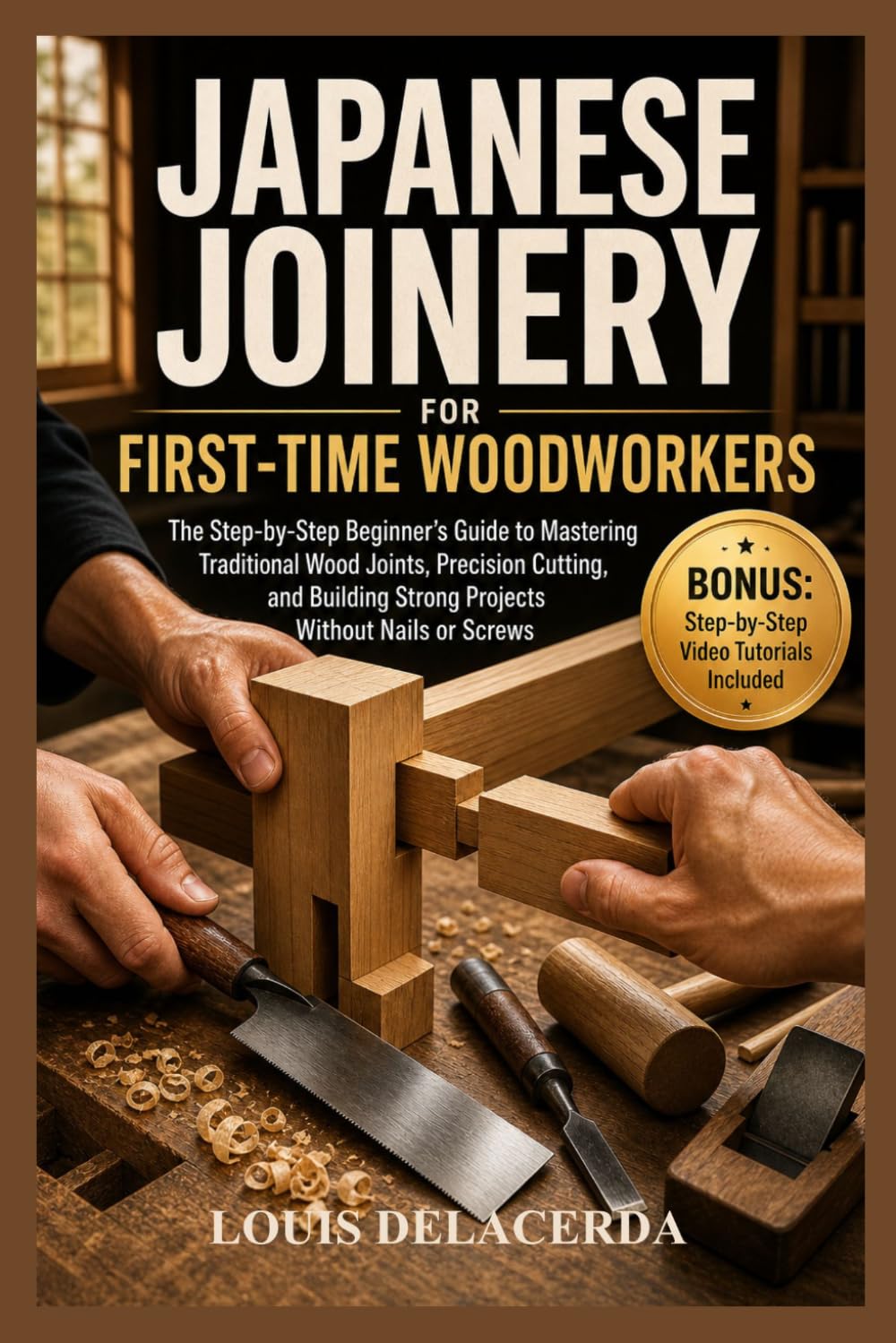 JAPANESE JOINERY FOR FIRST-TIME WOODWORKERS: The Step-by-Step Beginner’s Guide to Mastering Traditional Wood Joints, Building Strong Connections, and Creating Timeless Projects Without Nails or Screws