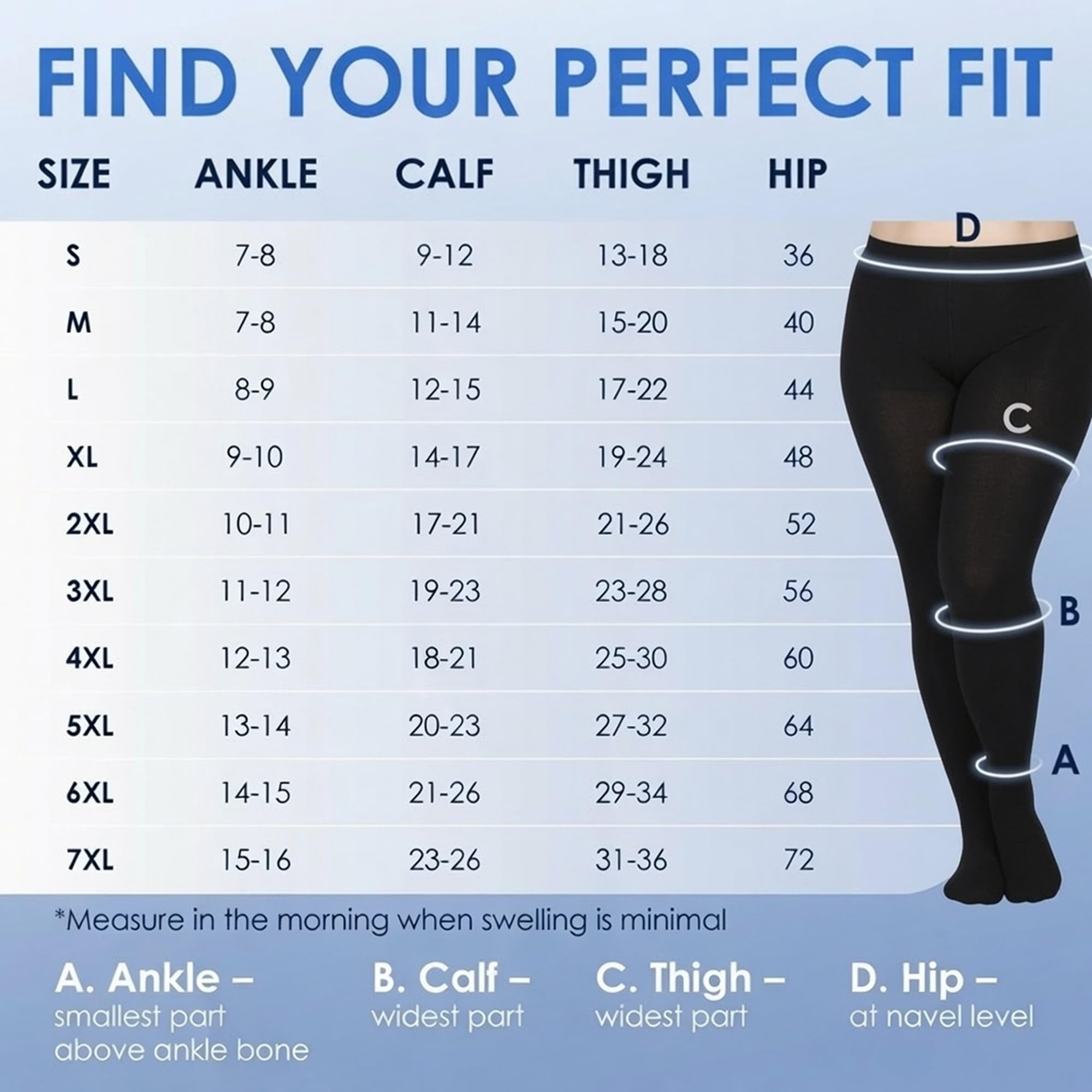 ABSOLUTE SUPPORT Medias de compresión opacas para mujer, 20-30 mmHg, Negro, S