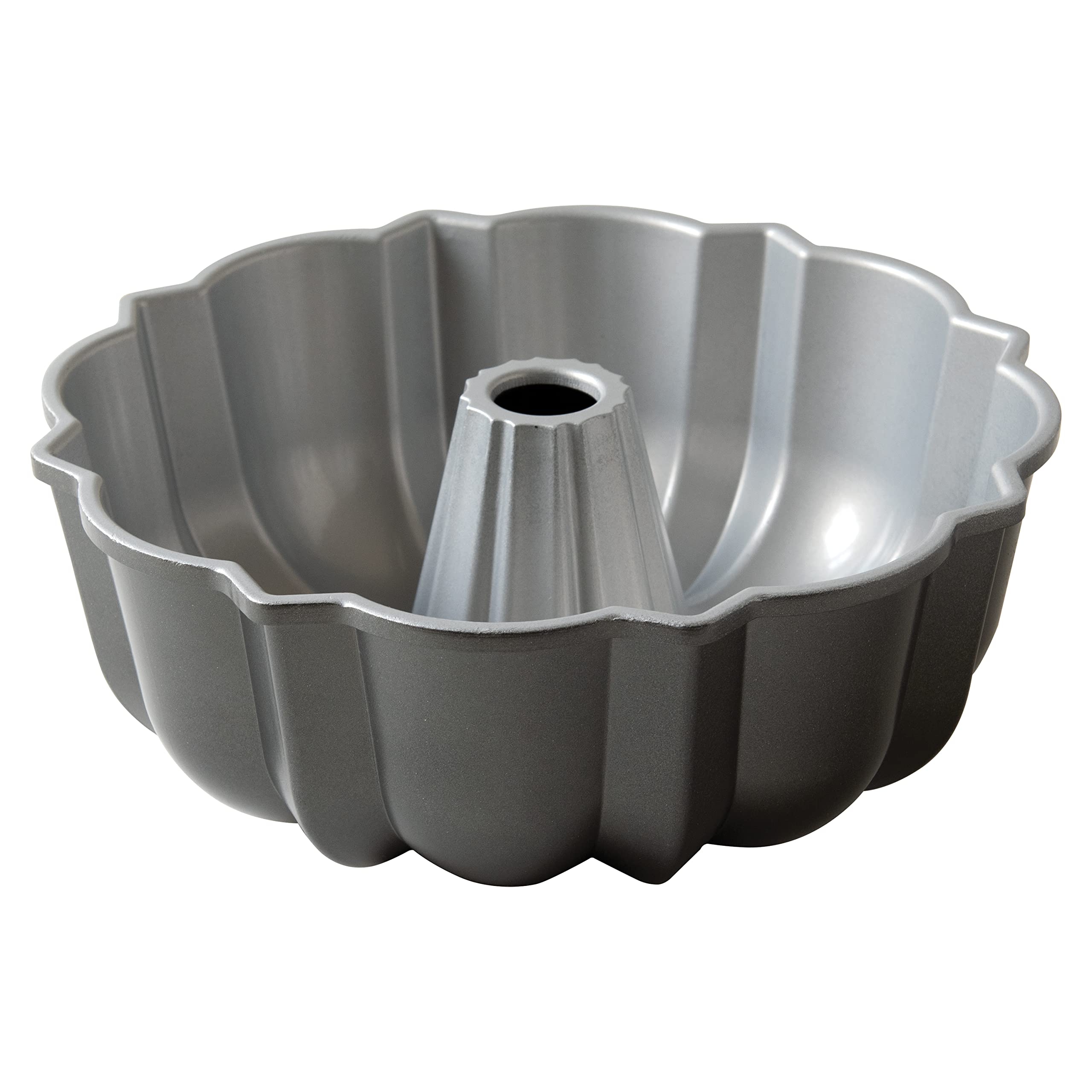 Nordic Ware Original Molde para tartas, bandeja de repostería para hornear tartas y bizcochos, molde antiadherente de aluminio fundido, fabricado en EE. UU., color: grafito