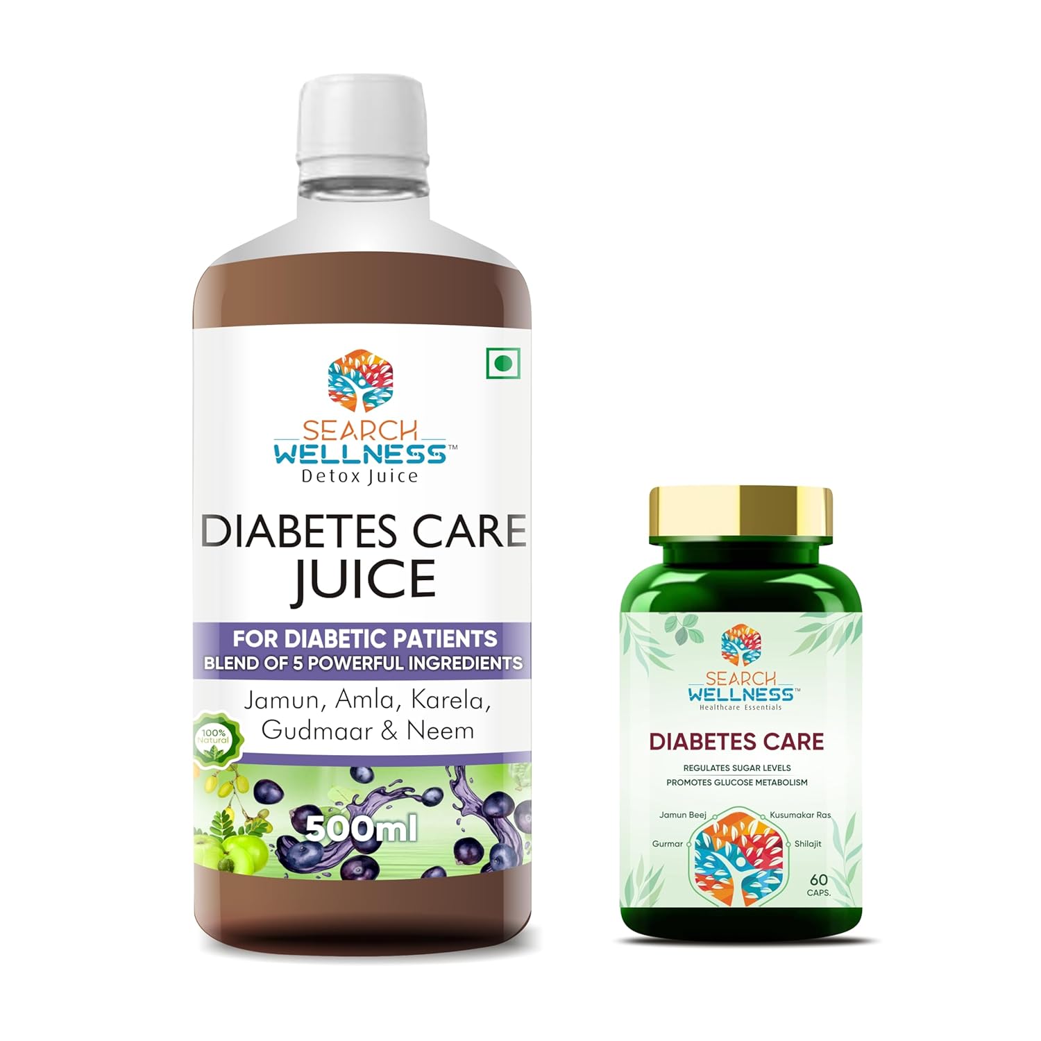 Diabetes Care 500 ml Juice & Diabetes Care 60 Capsules