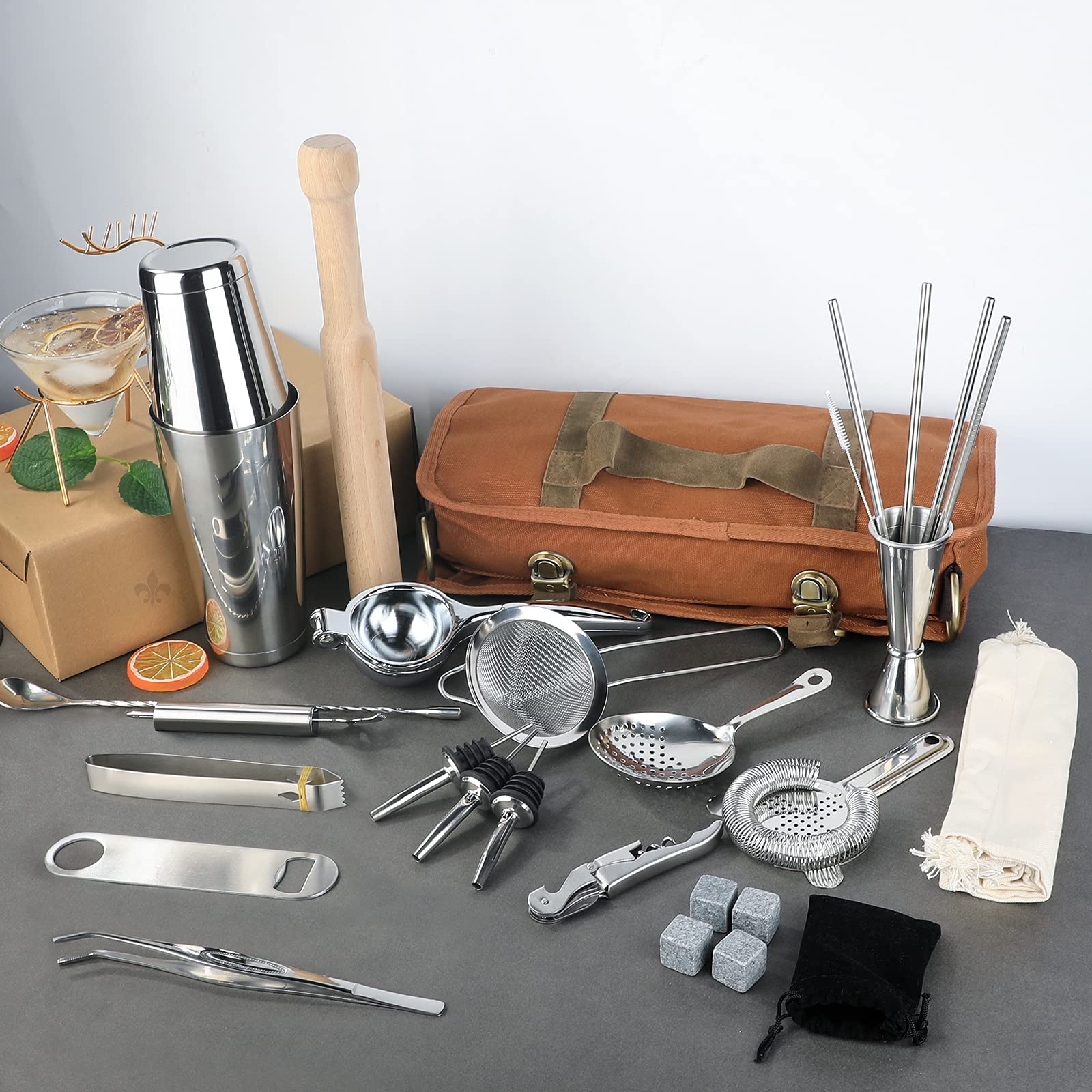 Travel Bartender Bag - Professional Portable Kit With Bar Tools - View #13