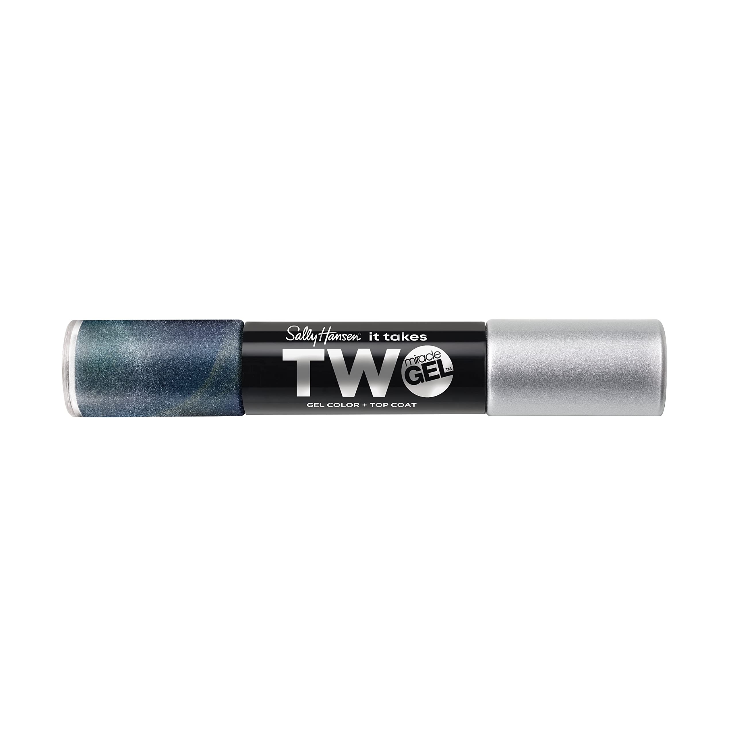 Miracle Gel It Take Two - 972 Faerie Green by Sally Hansen for Women - 2 Pc 0.12oz Nail Polish, 0.12oz Top Coat