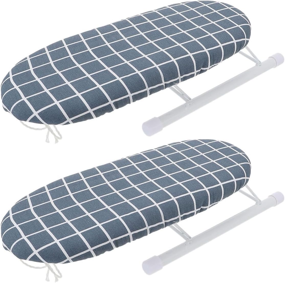 2pcs Countertop Ironing Board Sleeve Pad Mini Ironing Stool with Plaid Cover for Clothes and Sleeves