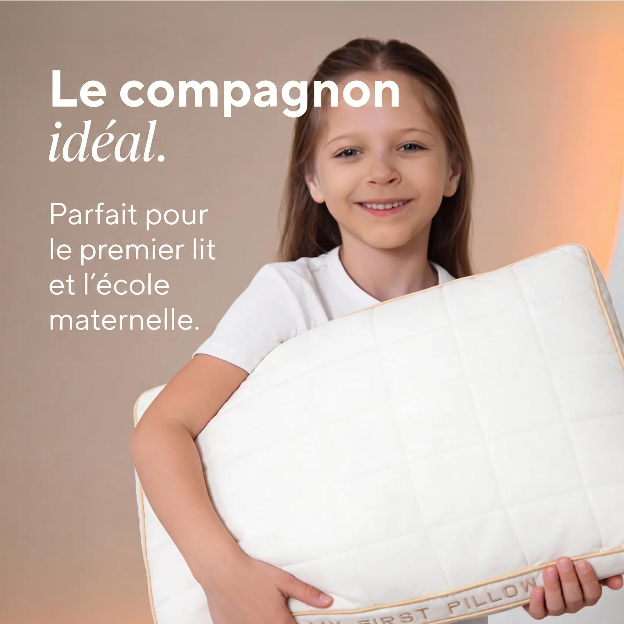 Vitapur Oreiller pour Jeunes Enfants, 40x60cm - 100% Coton Naturel - Doux, Réglable en Hauteur, Lavable, Hypoallergénique, Certifié Oekotex-100 - pour 12 Mois et Plus
