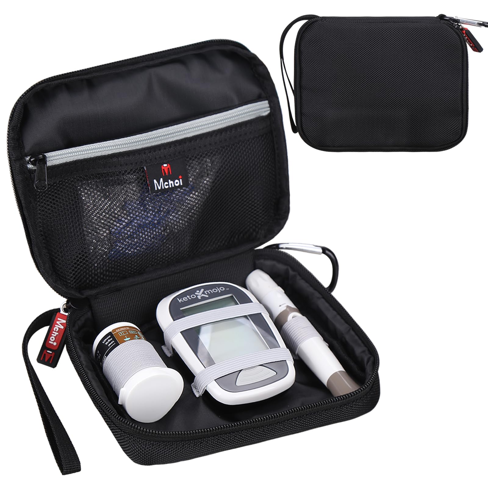 Mchoi Diabetes Supply Case, Diabetic Organizer Carrying Case Kit, Glucose Monitor Carrying Case, Blood Glucose Meter Bags for Supplies