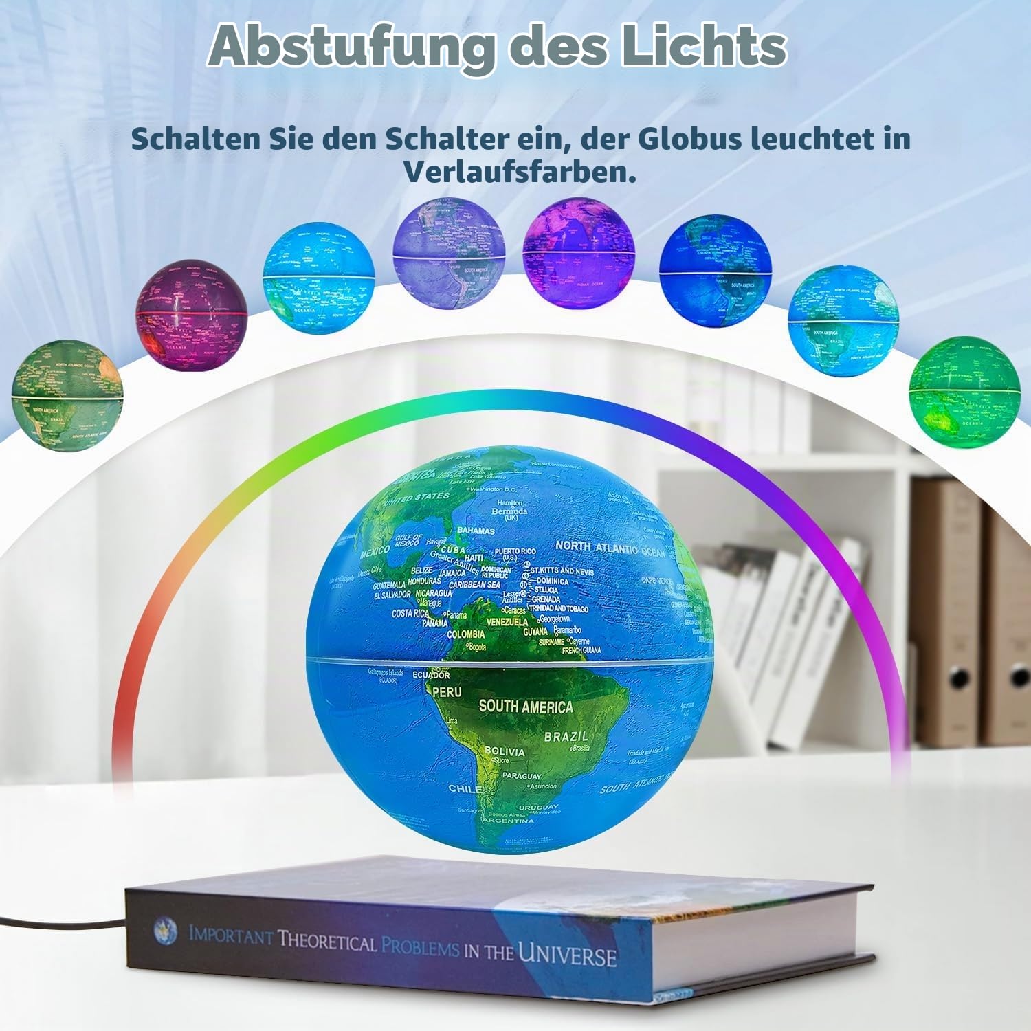 Flagest Magnetischer Schwebender Globus mit LED Nachtlicht
