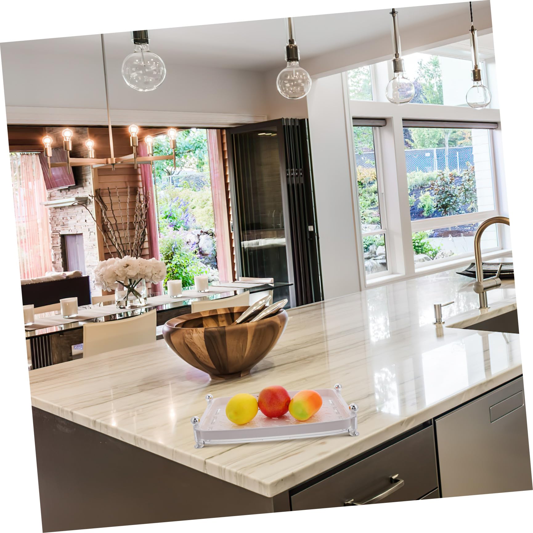 CANIGHT Scaffale Asciuga Bicchieri in Plastico Bianco, Supporto Versatile per Bottiglie e Tazze con Vassoio Rimovibile, per Casa e Ufficio Minimalista