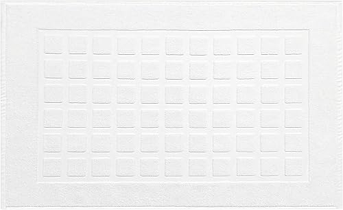 Miniatura 10 de 2 alfombras de baño Cotton Craft, alfombra de baño 100% algodón de 8.26 x 13.38 pulgadas, tamaño grande 2.20 libras 2 capas muy absorbente suave se