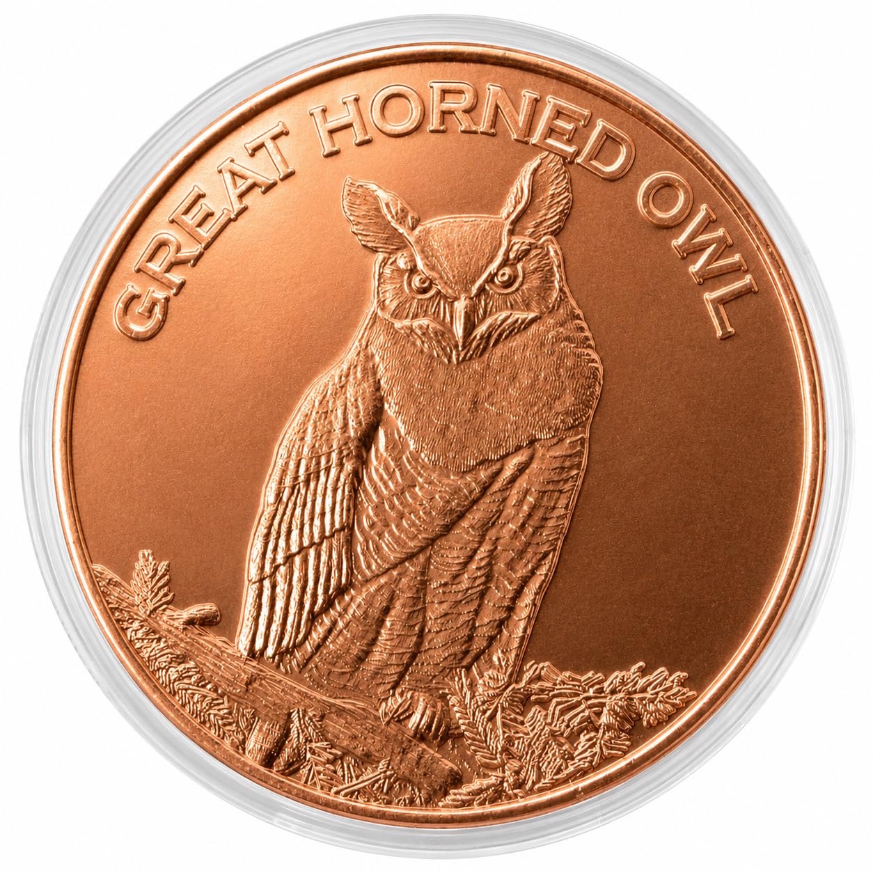 Amazon.com: Great Horned Owl Design 1 oz Pure Copper Round - .999