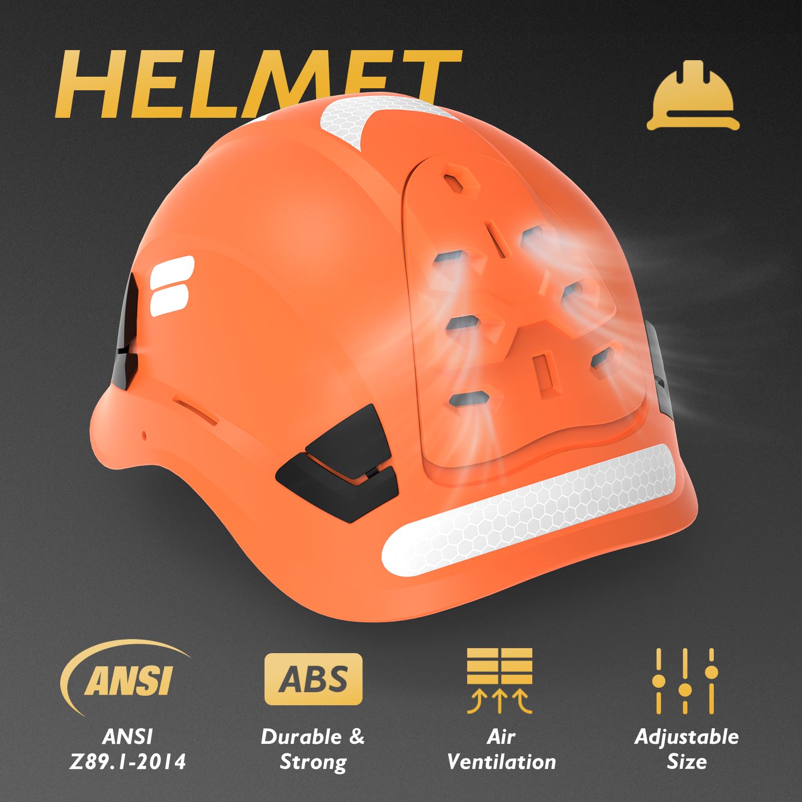 TOOLIOM Casco per motosega con visiera e paraorecchie da 25 db, casco di sicurezza forestale, casco da arboricoltore certificato ANSI Z89.1, attrezzatura di sicurezza per motosega