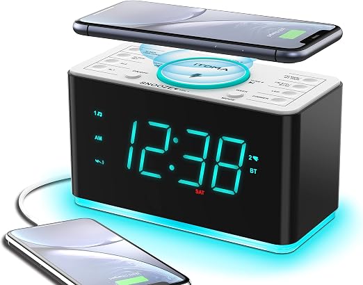 rádio despertador com bluetooth