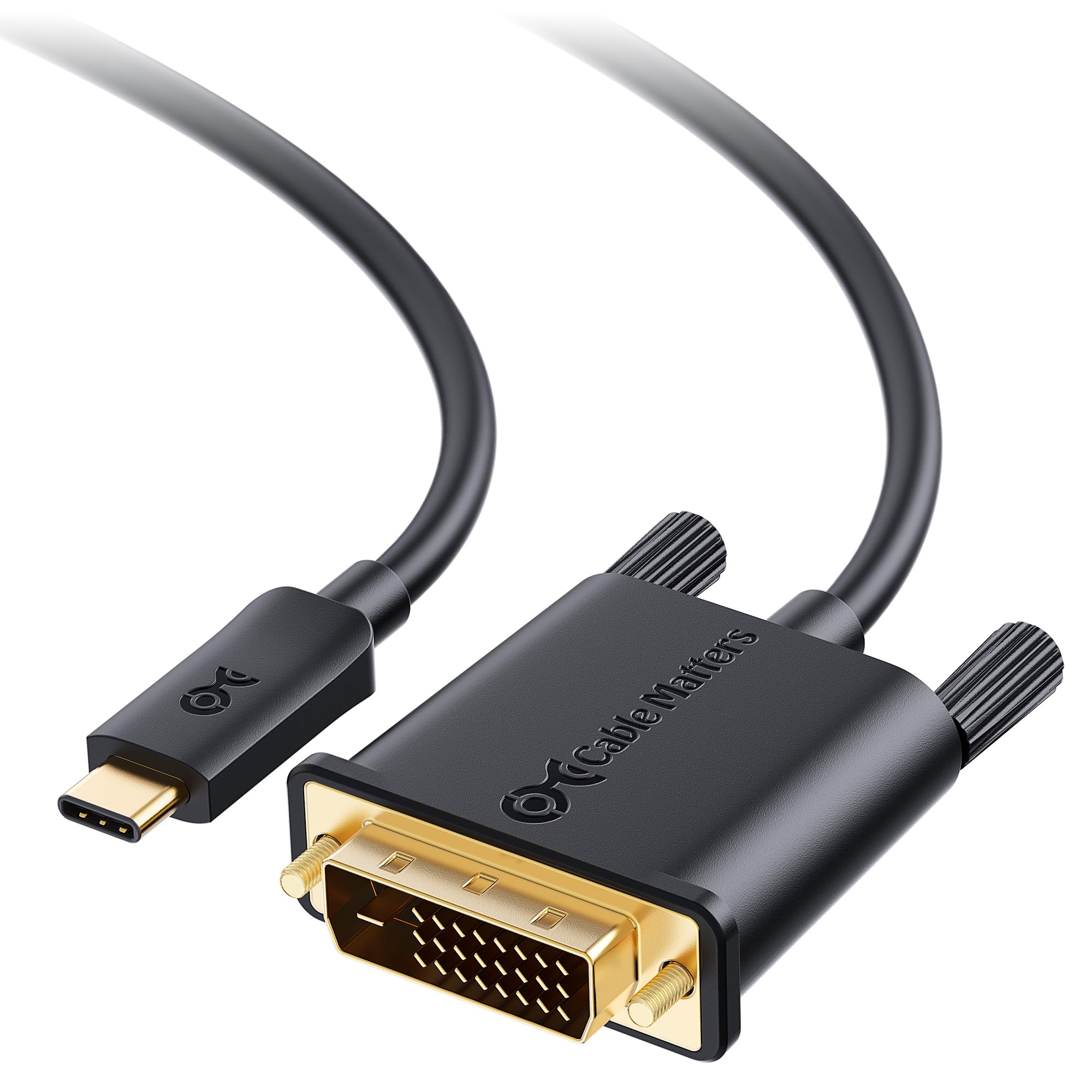 Cable Matters USB - C to DVIケーブル(Thunderbolt 3ポート互換) 2016 / 2017年のMacBook Pro、Dell XPS 13 & 15、サーフェスブック2 and More 6 Feet 201039-BLK-6